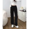 Straight-cut cargo pants for women, Causal cargo pants - Image 2