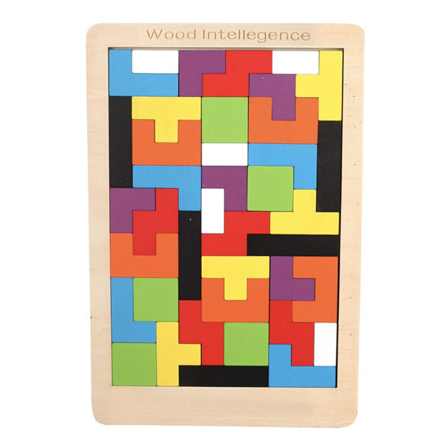 Wooden Tetris Puzzle for Kids