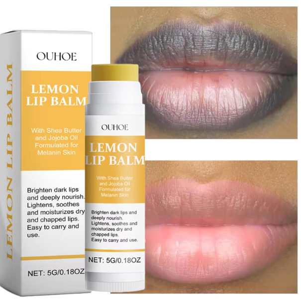 Vitamin C Lip Balm & Mask for Dark Lips, Exfoliating, Moisturizing, and Repair