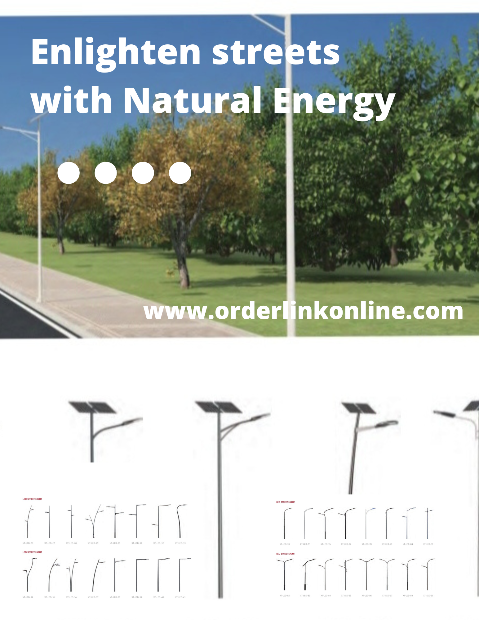 Solar Street light poles