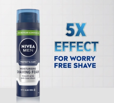 NIVEA MEN Protect & Care Moisturizing Shaving Foam 200ml - Image 2