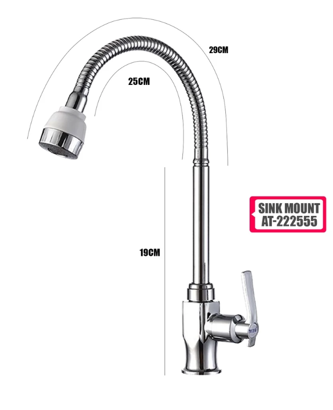 Kitchen Tapware Faucet Flexible 360 Swivel Wall Mounted Sink Tap – Flexible 360° Swivel Wall-Mounted Kitchen Sink Faucet