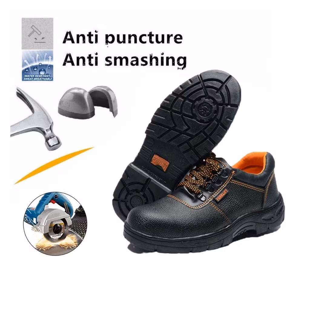 Black Low-Cut Safety Boots: Steel Toe Cap & Midsole Protection - Image 3