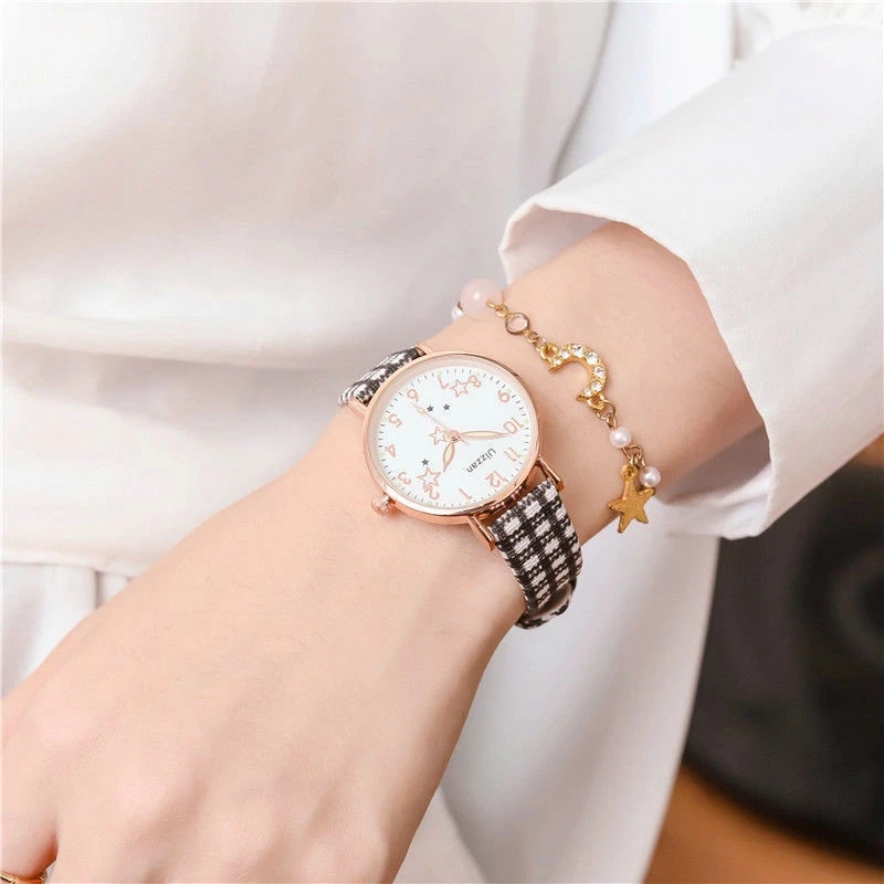 Women’s Simple Casual Grid Watch – Luminous Display