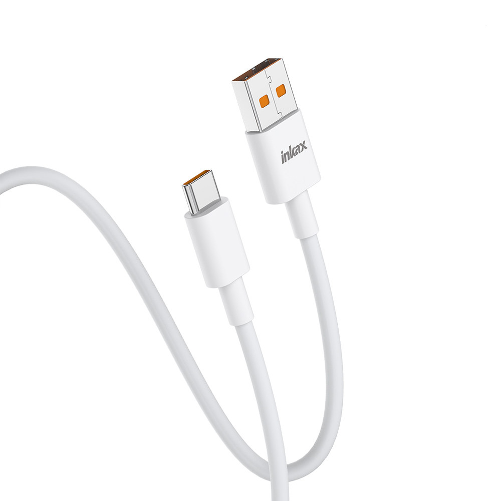 Inkax 1.0m Fast Charging USB-C Cable (Two-Tone White & Yellow) - Image 4