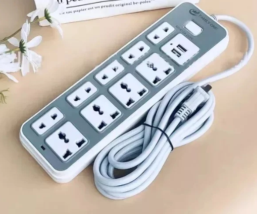 Multi-Function Socket with 2M Cable, 9 Power Outlets & 2 USB Ports (Model 1525U)