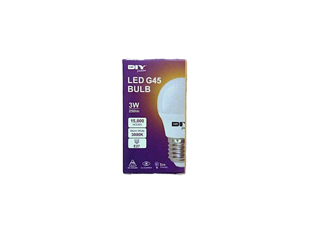 LED G45 Bulbs – 3W, 250 lm, E27 Base