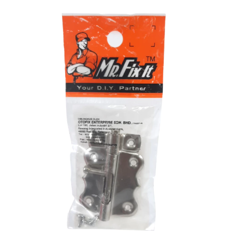 Door Bolt Lock Latch – 50mm (Chrome)