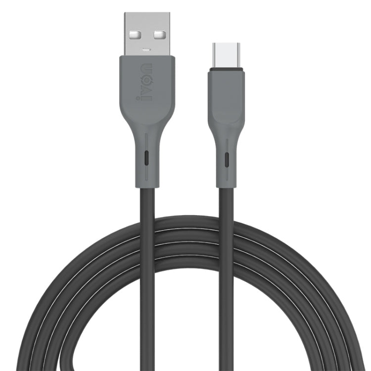 IVON CA78 USB-C Fast Charging & Data Cable (2.4A) – 1m Black