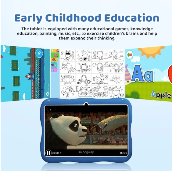7” Kids Tablet – WiFi, Android 6G + 128GB, Educational Tablet with Camera, Affordable Android Learning Device for Children - Image 3