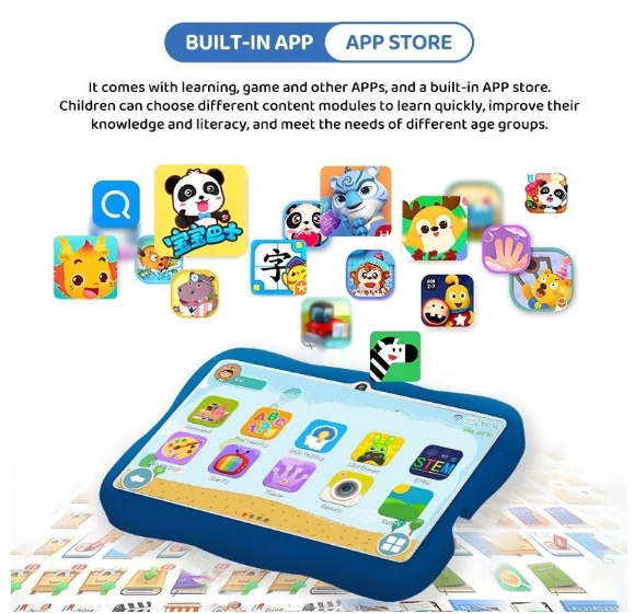 7” Kids Tablet – WiFi, Android 6G + 128GB, Educational Tablet with Camera, Affordable Android Learning Device for Children - Image 5