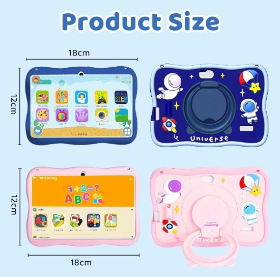 7” Kids Tablet – WiFi, Android 6G + 128GB, Educational Tablet with Camera, Affordable Android Learning Device for Children - Image 6