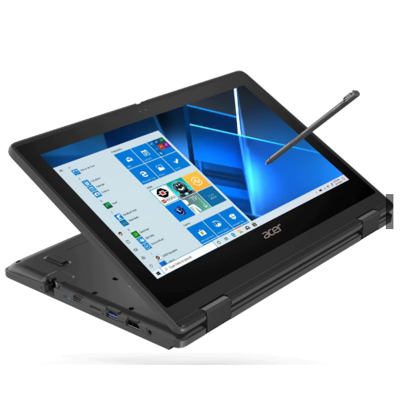 Windows 11 Laptop Acer TravelMate Spin B3 Series – 360° Touchscreen Convertible, 4GB RAM, 128GB SSD, Includes Original Stylus Pen