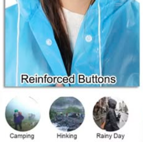 Disposable Adult Raincoat / Poncho - Image 2