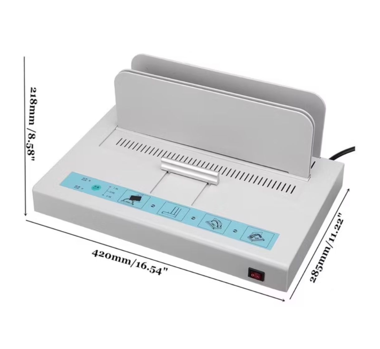 220V Hot Melt Binding Machine Automatic A4 Book Paper Sheet Envelope Binder 50mm