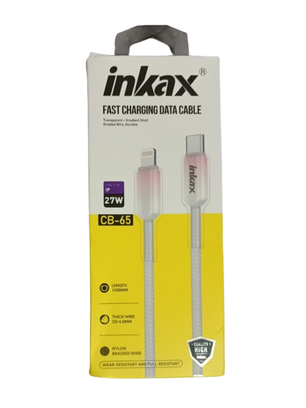 Inkax CB-65 Fast Charging Data Cable (USB-C to Lightning)