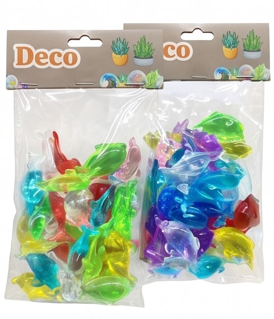 deco-colorful-acrylic-dolphins