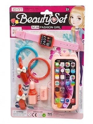 Neon Fashion Girl Beauty Set