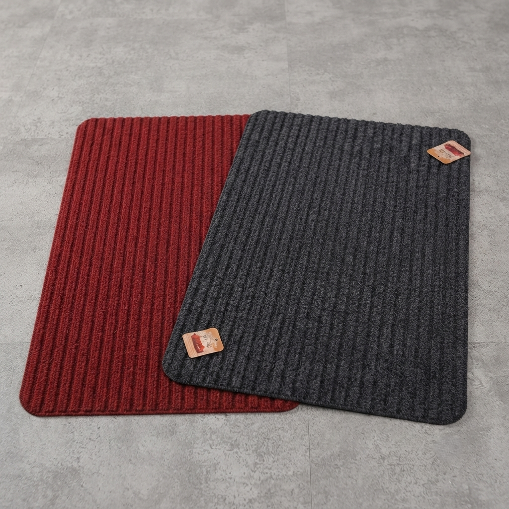 Floor Mat (Black & Burgundy / Dark Red)